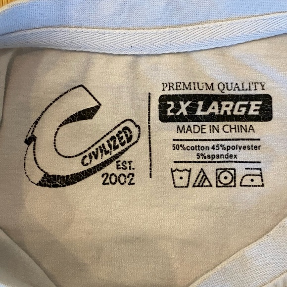 Civilized Mens World Is Mine Tee Chenille Bear w Rhinestone Embellishments / XXL - Picture 8 of 13